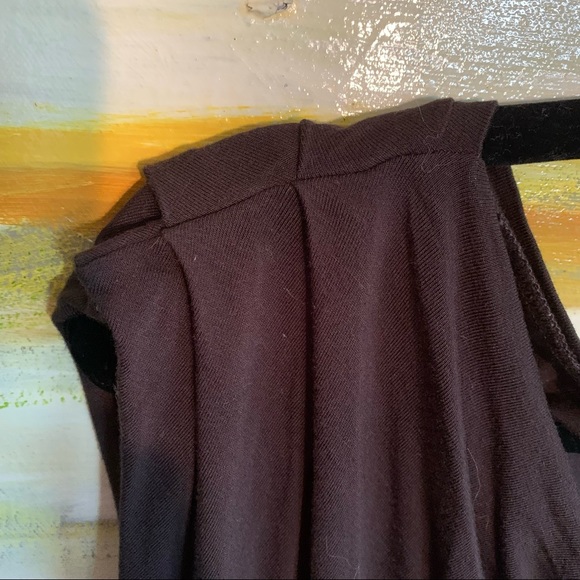 COPY - Asymmetrical espresso brown dress. - Picture 2 of 7